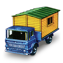 Truck With Site Office Icon 256x256 png